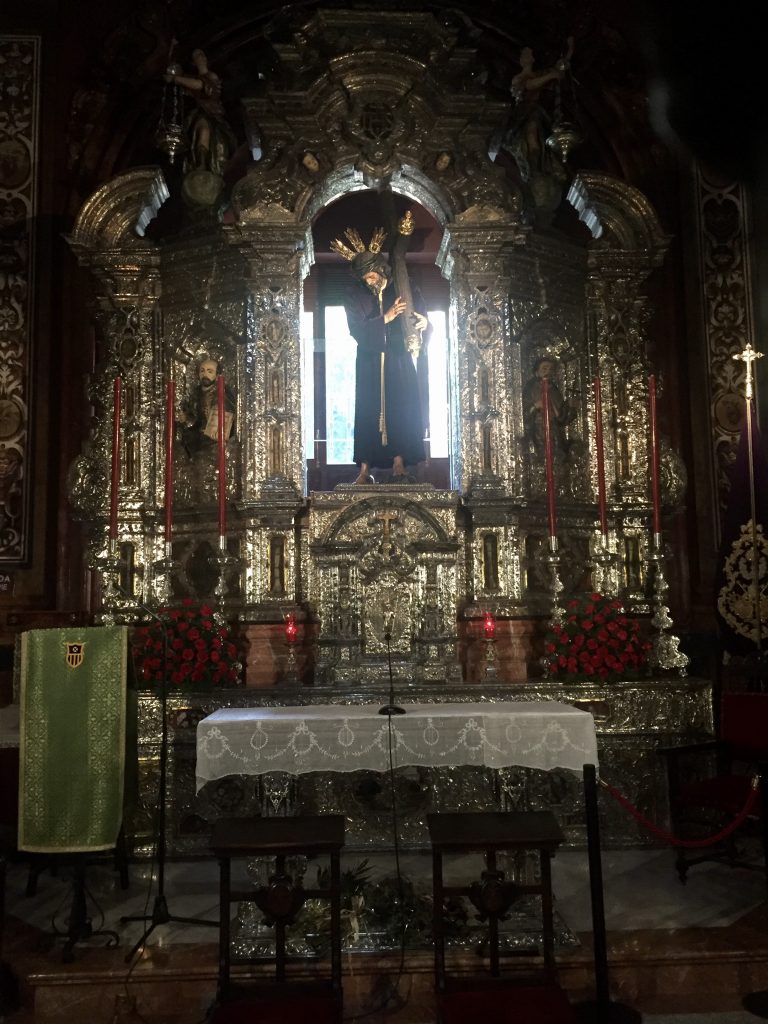 Silver altar in a side chapel (capilla)