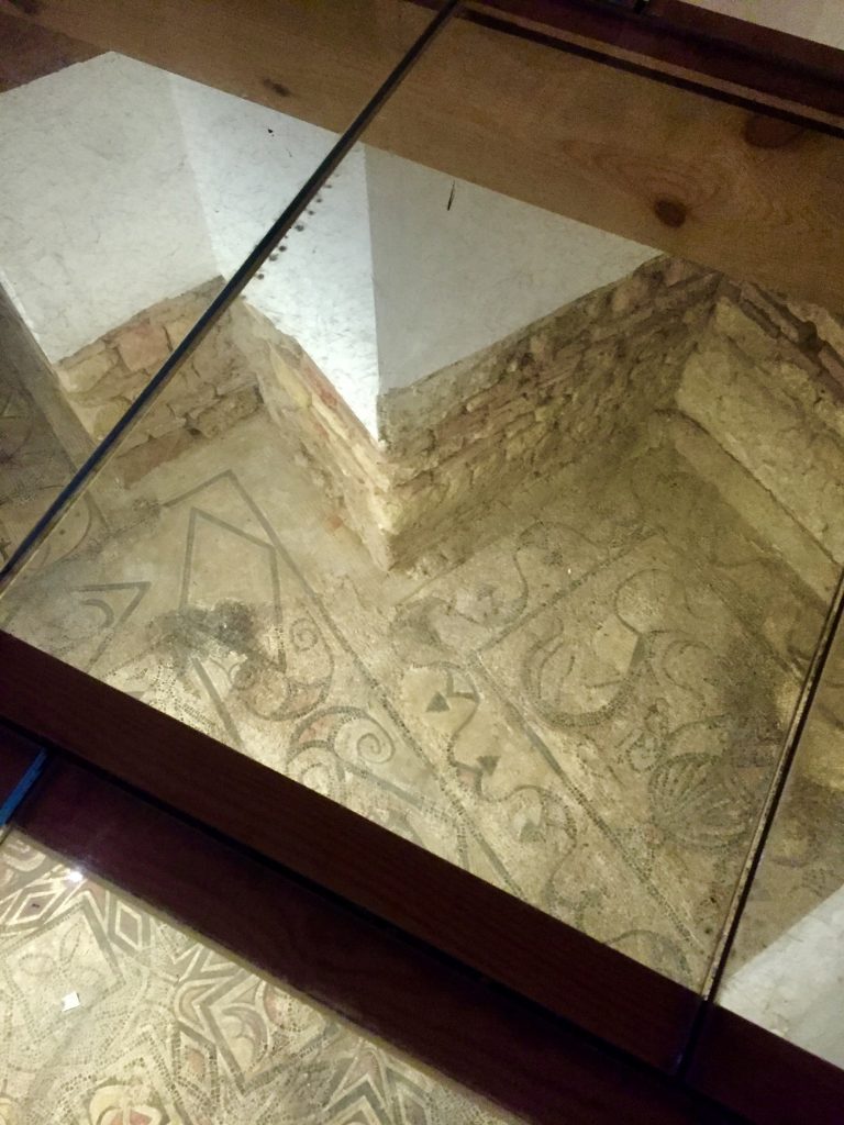 Looking through the floor to the original Visigoth ruins