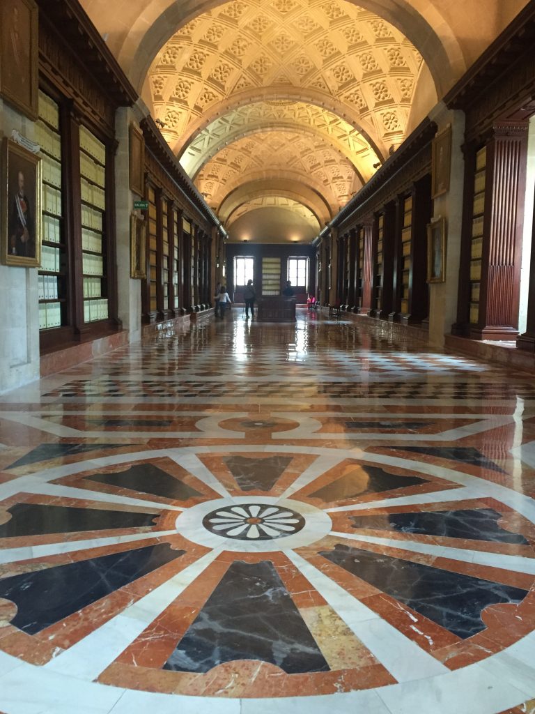 Beautiful floor detail, records hallway