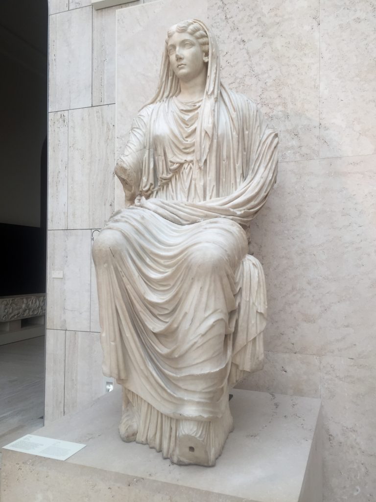 Livia, wife of Augustus. A beautifully rendered Roman sculpture.
