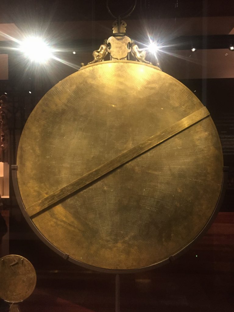 A brass astrolabe